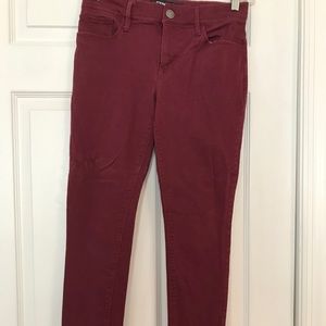 Express leggings - mid rise cranberry color